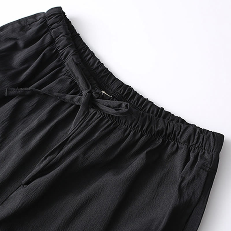 Buddha Stones 2-teiliger Tang-Anzug, traditioneller Froschknopf, Herren-Langarmshirt und Hose, Kleidungsset - image 11