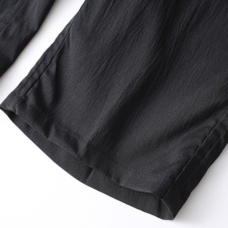 Buddha Stones 2-teiliger Tang-Anzug, traditioneller Froschknopf, Herren-Langarmshirt und Hose, Kleidungsset - image 13