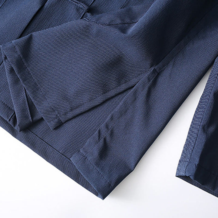 Buddha Stones 2-teiliger Tang-Anzug, traditioneller Froschknopf, Herren-Langarmshirt und Hose, Kleidungsset - image 6