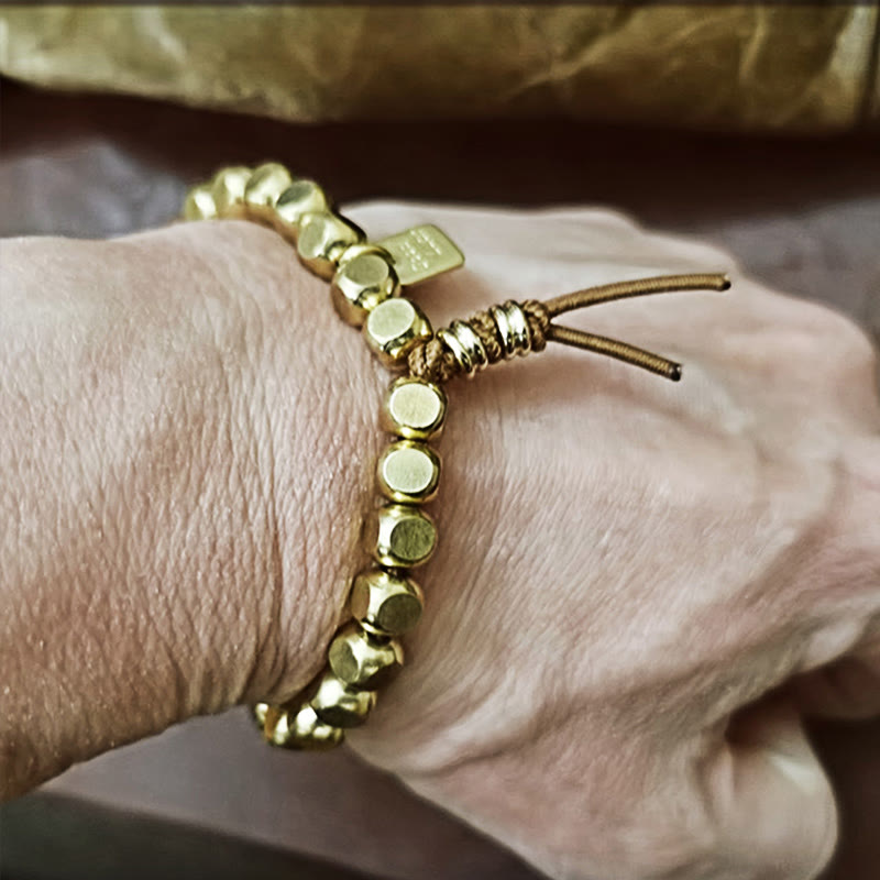 Buddha Stones, Messing-Kupfer-Schnur, Glücks- und Selbstfürsorge-Armband - image 4