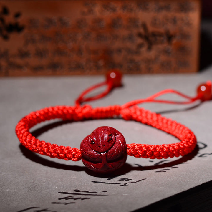 Buddha Stones, chinesisches Tierkreiszeichen, rote Schnur, Zinnober-Segensarmband