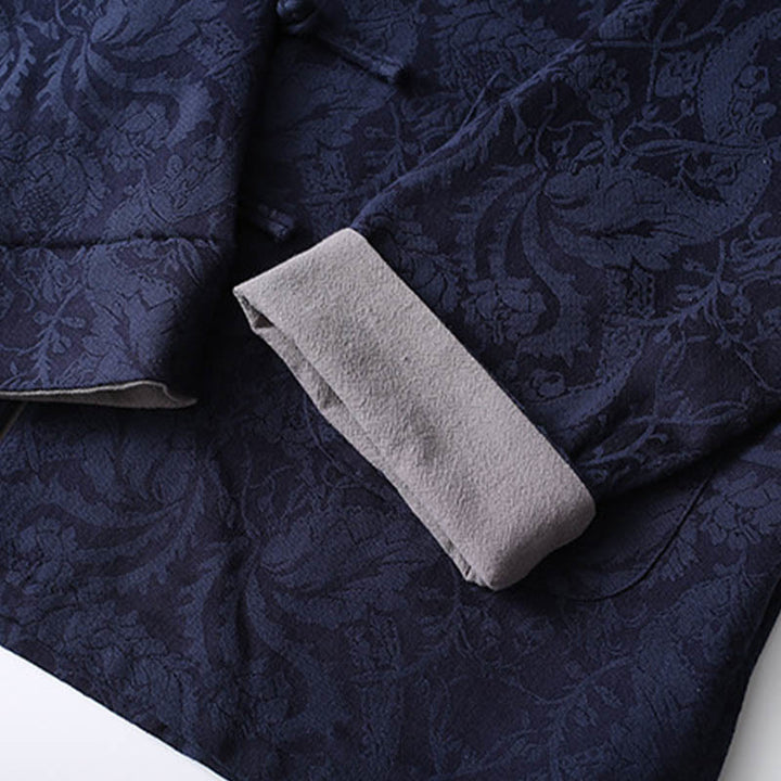 Buddha Stones 2-teiliger Tang-Anzug für Herren, Jacquard-Rebenmuster, Froschknopf, Baumwolle, Langarm, Hemd, Hose - image 6