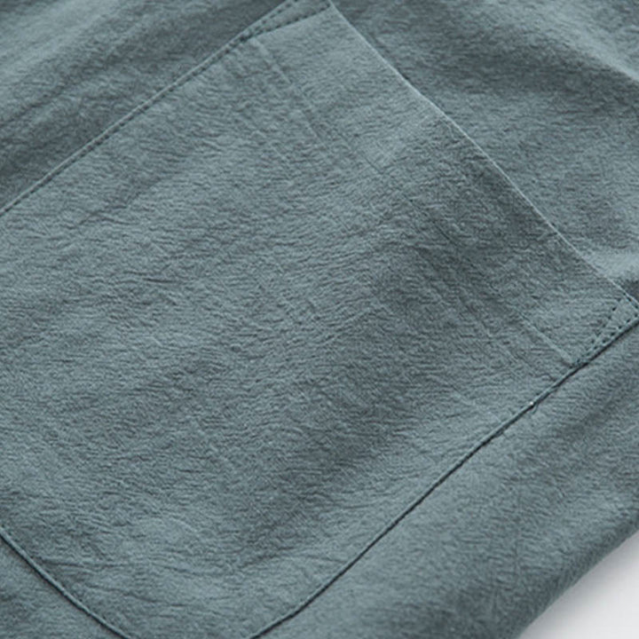 Buddha Stones 2-teiliger Zen-Tang-Anzug für Herren aus Leinen mit Froschknöpfen, langärmeliges Hemd und Hose - image 9