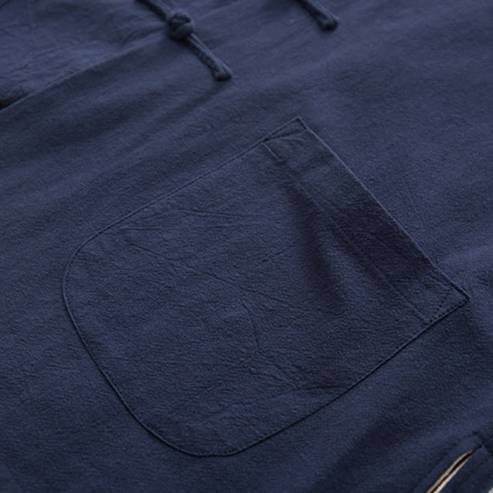 Buddha Stones 2-teiliger Zen-Tang-Anzug für Herren aus Leinen mit Froschknöpfen, langärmeliges Hemd und Hose - image 28