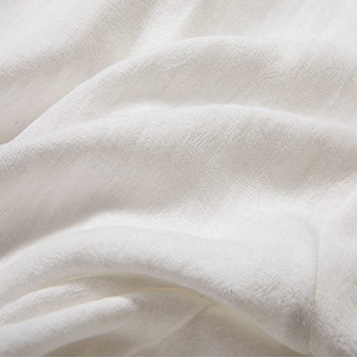 Buddha Stones V-Ausschnitt Herren Leinen Langarmhemd Zen Kleidung - image 9