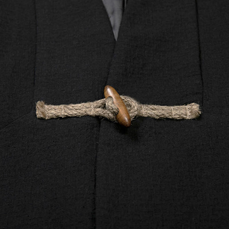 Buddha Stones Fall Simple Cotton Herren Langarm Mittellanger Mantel Kleidung - image 8