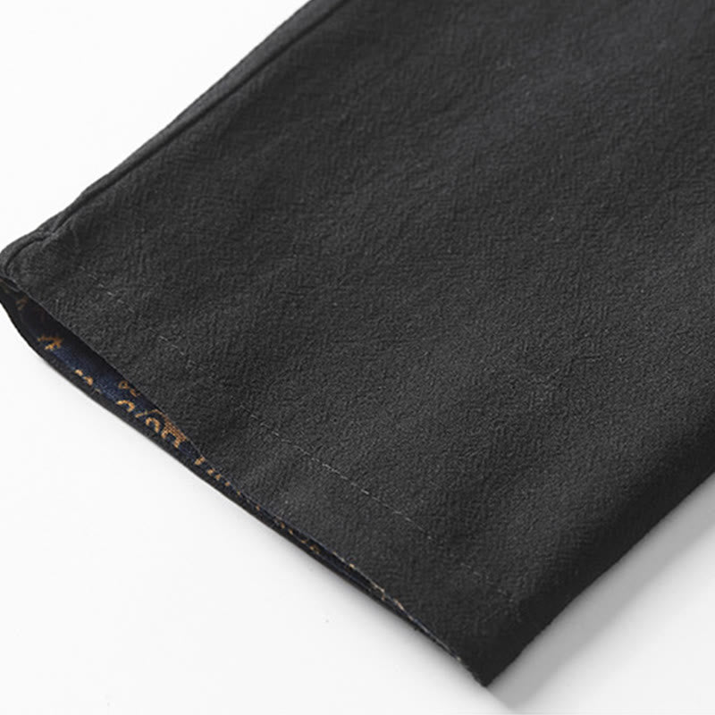 Buddha Stones Fall Herren Baumwolle Mittellanger Mantel Doppelseitige Jacke - image 14