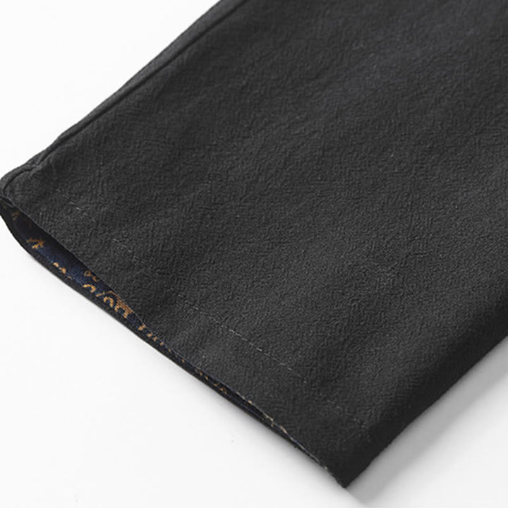 Buddha Stones Fall Herren Baumwolle Mittellanger Mantel Doppelseitige Jacke - image 14