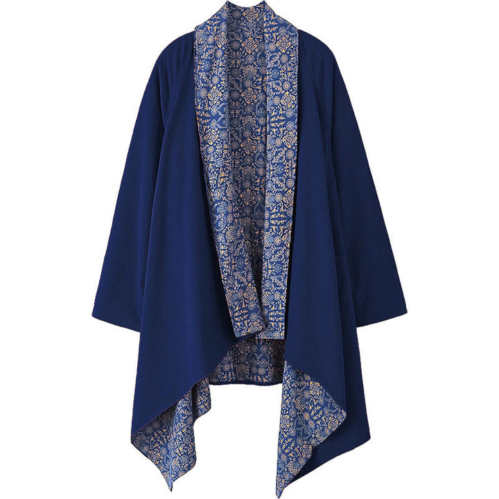 Buddha Stones Fall Herren Baumwolle Mittellanger Mantel Doppelseitige Jacke - image 3