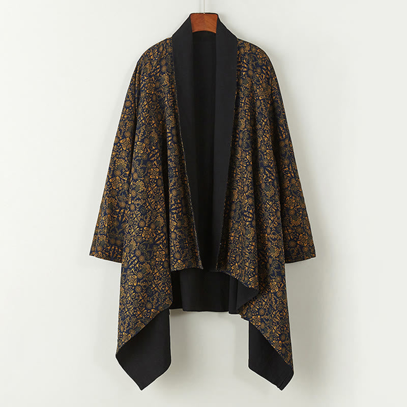 Buddha Stones Fall Herren Baumwolle Mittellanger Mantel Doppelseitige Jacke - image 9
