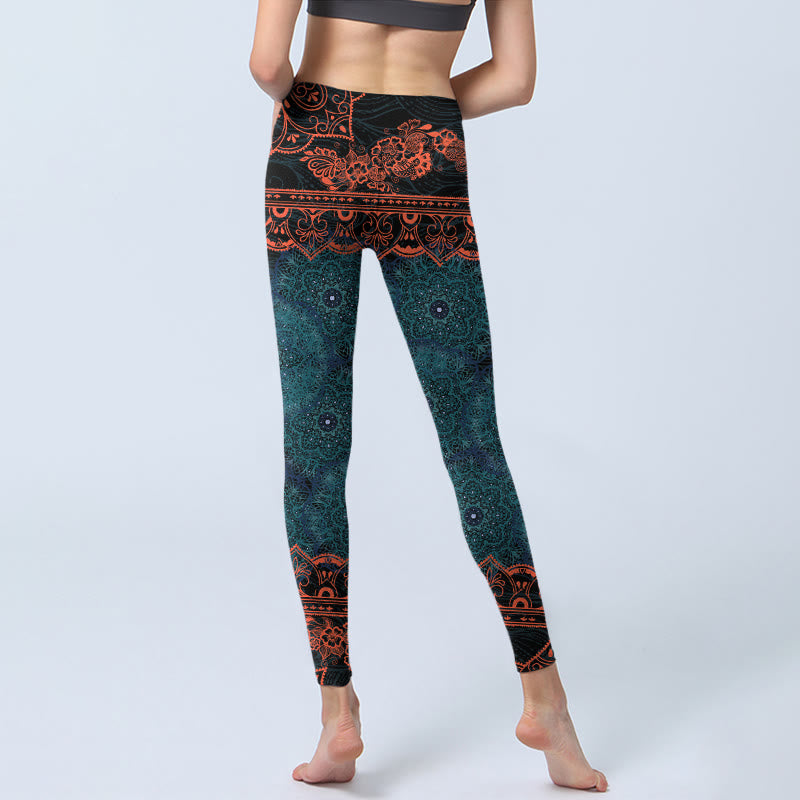 Buddha Stones ​​Grün Mandala Blume Druck Gym Fitness Leggings frauen Yoga Hosen - image 7