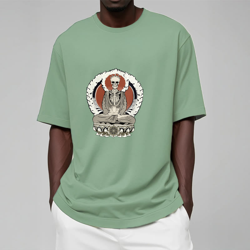 Buddha Stones ​​Skelett Muster T T-shirt - image 15