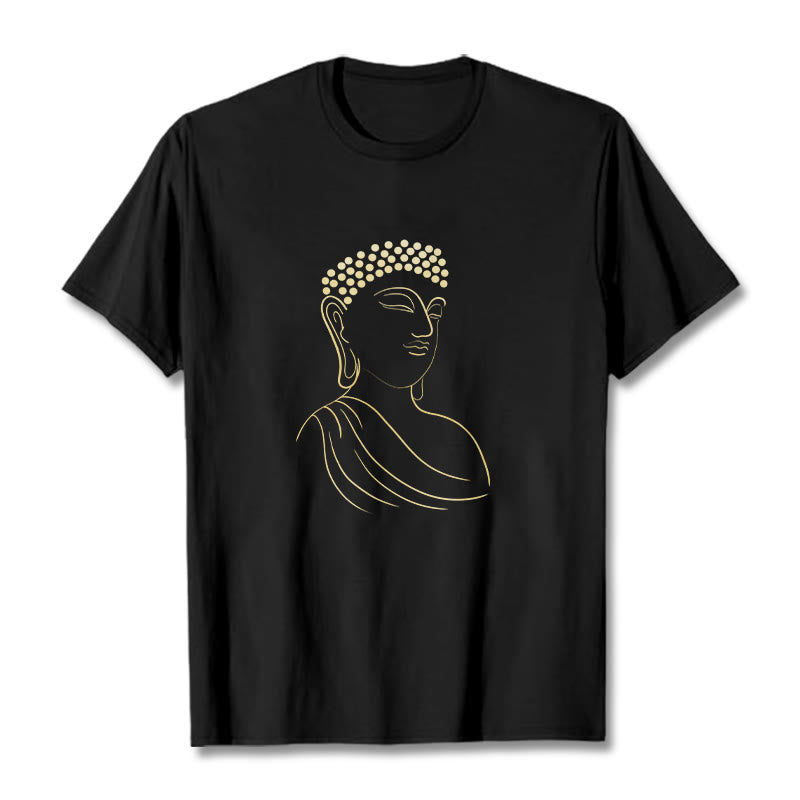 Buddha Stones ​​Meditieren Buddha Muster T T-shirt - Schwarz - 2XL - image 1
