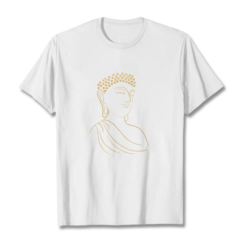 Buddha Stones ​​Meditieren Buddha Muster T T-shirt - Weiß - 2XL - image 6