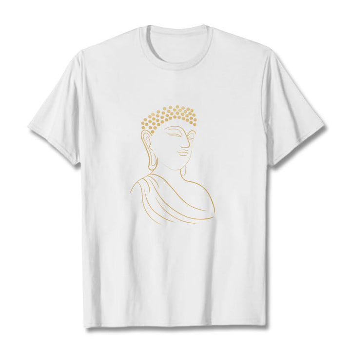 Buddha Stones ​​Meditieren Buddha Muster T T-shirt - Weiß - 2XL - image 6