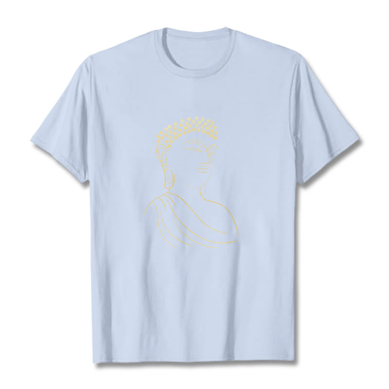 Buddha Stones ​​Meditieren Buddha Muster T T-shirt - HellCyan - 2XL - image 19
