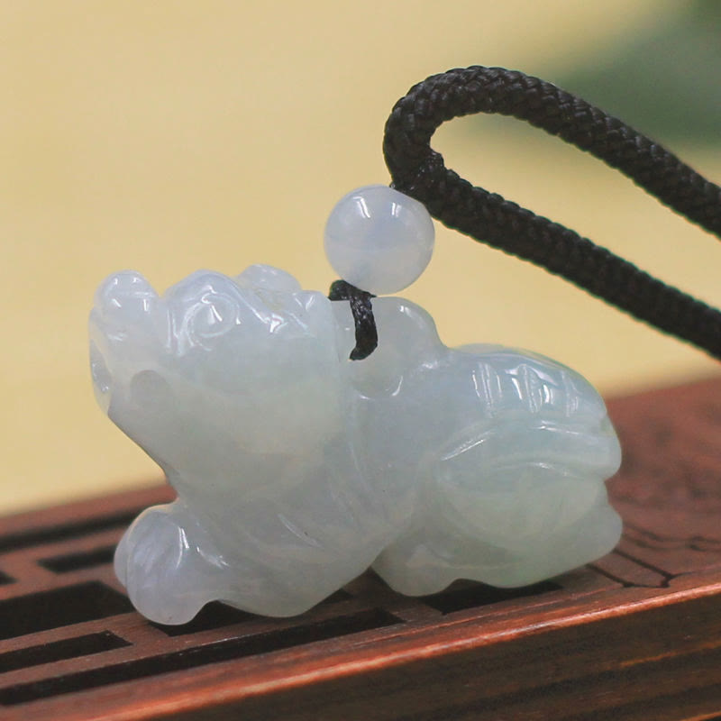 Halskette mit Anhänger Buddha Stones Chinese Zodiac Natural Jade Luck