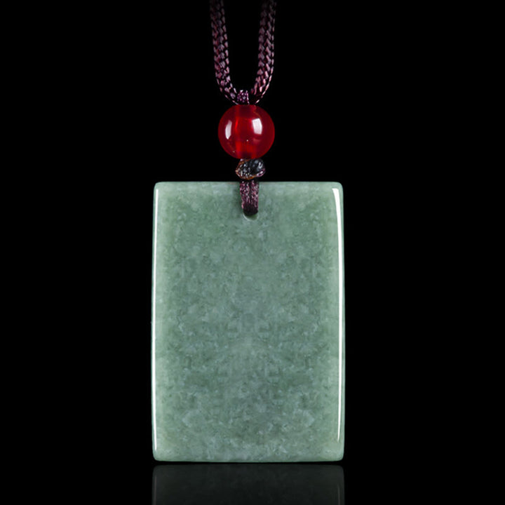 Buddha Stones, formloser Buddha, Jade, quadratisches Amulett, Wohlstands-Halskettenanhänger - image 3