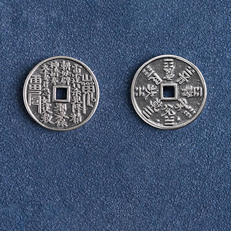Fußkettchen mit geflochtenem Armband und Münzschutz von Buddha Stones aus 925er Sterlingsilber - image 20