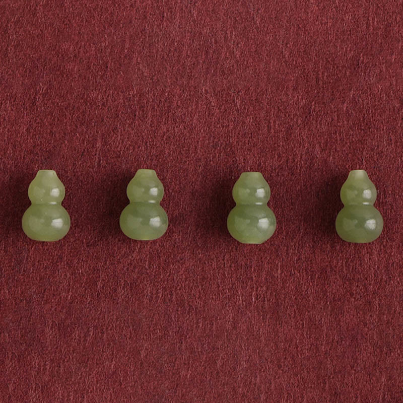 Buddha Stones, natürlicher Hetian-Jade, Kürbis, Schutz, Glück, geflochtenes Armband, Fußkettchen