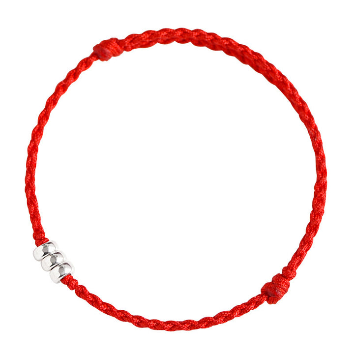 Buddha Stones ​​925 Sterling Silber Perlen Schutz Glück geflochtenes Armband Fußkettchen - image 14