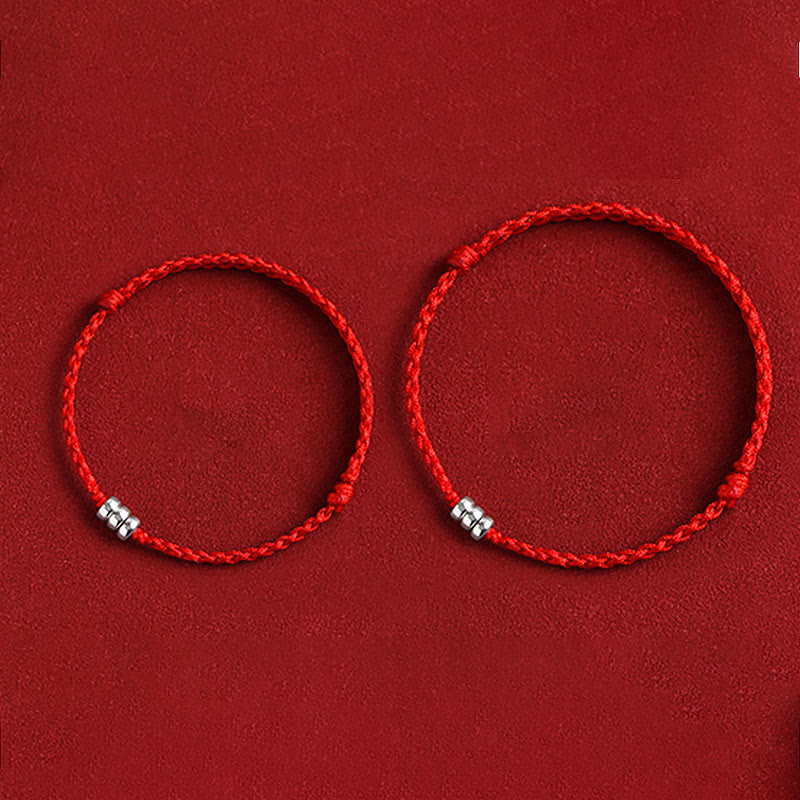 Buddha Stones ​​925 Sterling Silber Perlen Schutz Glück geflochtenes Armband Fußkettchen - image 11