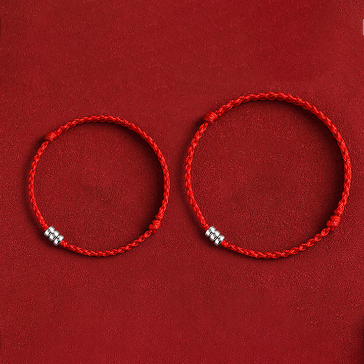 Buddha Stones ​​925 Sterling Silber Perlen Schutz Glück geflochtenes Armband Fußkettchen - image 11