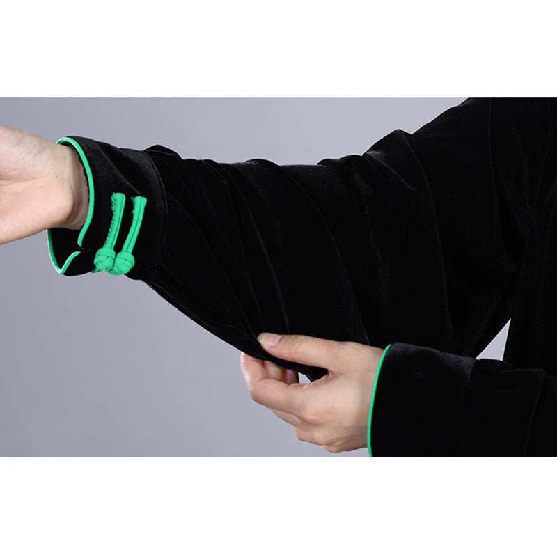 Buddha Stones 2-teiliges Herbst-Winter-Tai-Chi-Meditations-Qigong-Zen-Praxis-Unisex-Velours-Plüsch-Kleidungsset - image 4