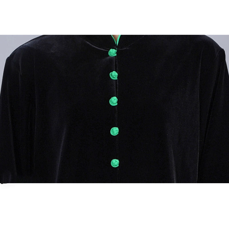 Buddha Stones 2-teiliges Herbst-Winter-Tai-Chi-Meditations-Qigong-Zen-Praxis-Unisex-Velours-Plüsch-Kleidungsset - image 3