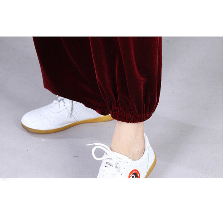 Buddha Stones 2-teiliges Herbst-Winter-Tai-Chi-Qigong-Praxis-Unisex-Meditations-Velours-Kleidungsset mit Froschknopf - image 12