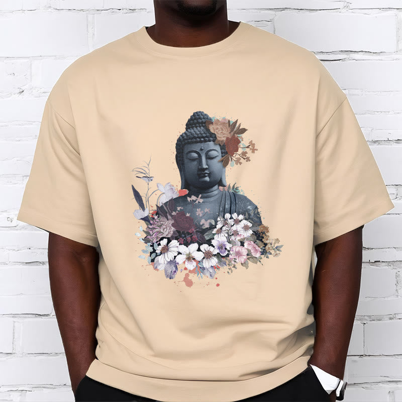 Buddha Stones ​​Bunte Blumen Rund Um Buddha Muster T T-shirt - image 10