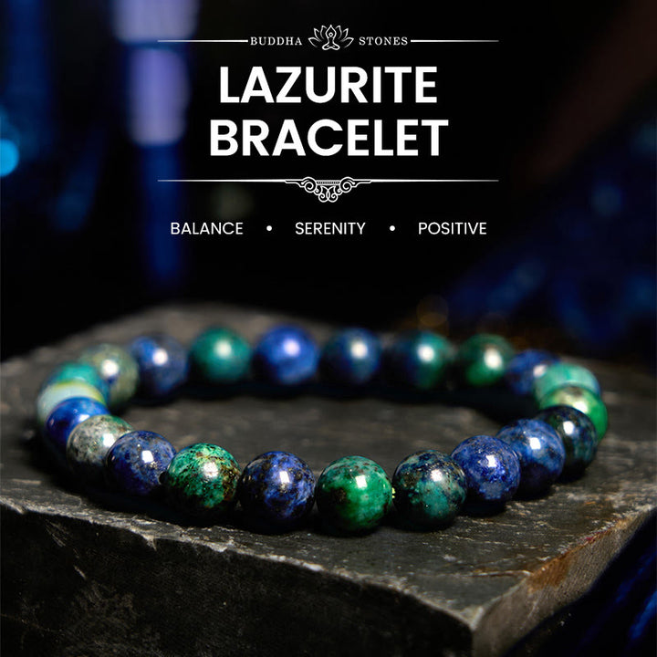 Buddha Stones , Lapislazuli, Gelassenheitsarmband - Lapislazuli (Handgelenkumfang: 14-15 cm) - image 0