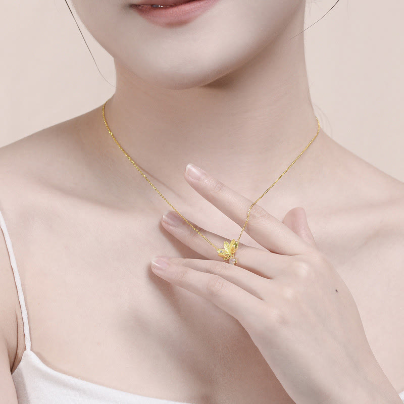 Halskette mit Anhänger aus 925er Sterlingsilber mit Buddha Stones und Lotusmotiv, hält böse Geister fern - image 5