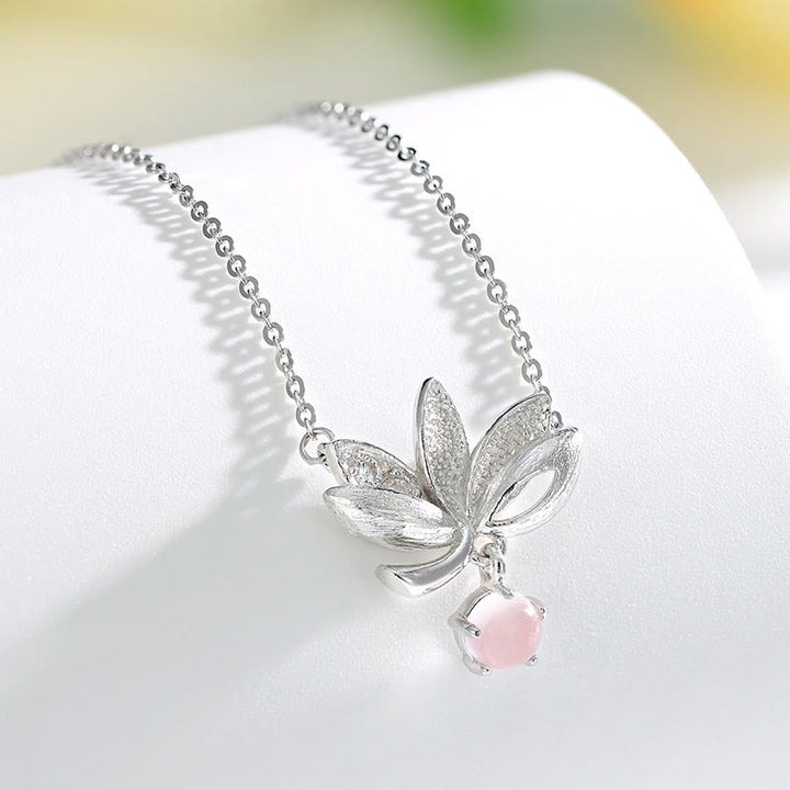 Halskette mit Anhänger aus 925er Sterlingsilber mit Buddha Stones und Lotusmotiv, hält böse Geister fern - image 9