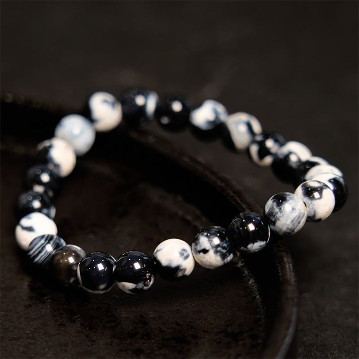 Buddha Stones Orca-Achat-Schutzarmband