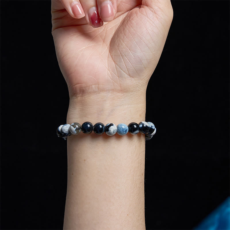 Buddha Stones Orca-Achat-Schutzarmband
