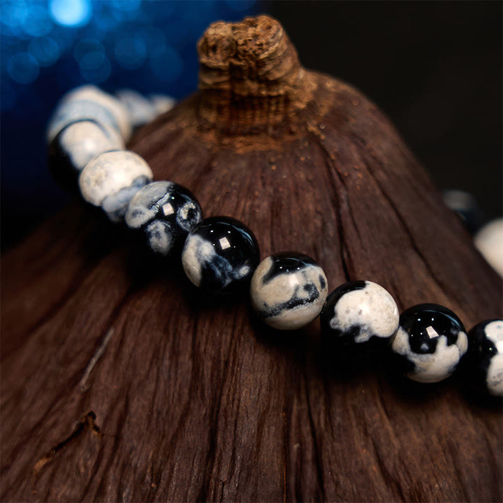 Buddha Stones Orca-Achat-Schutzarmband