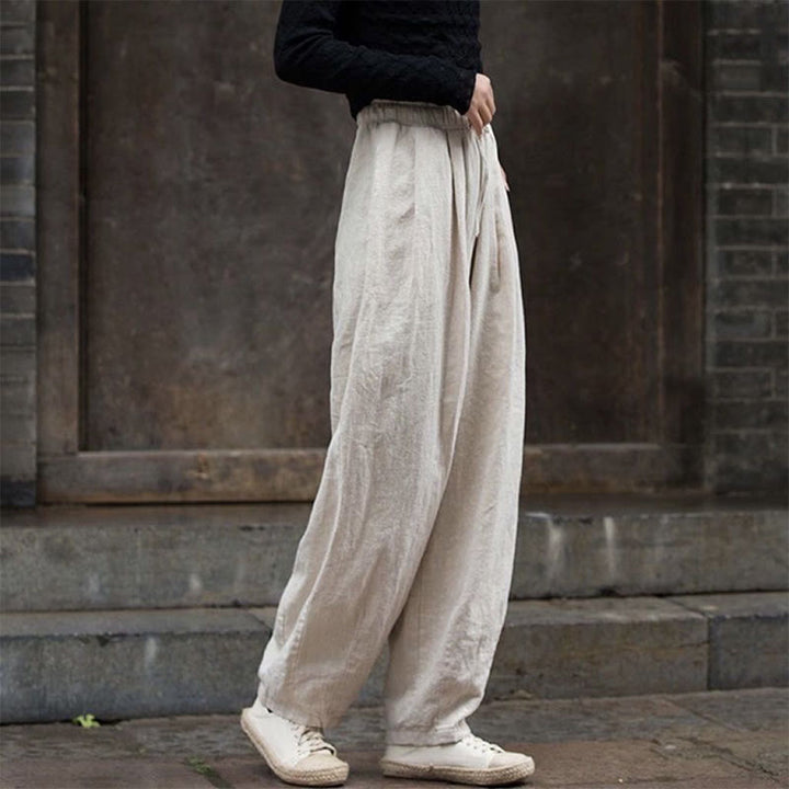 Buddha Stones Plain Design Baumwolle Damenhose - image 8
