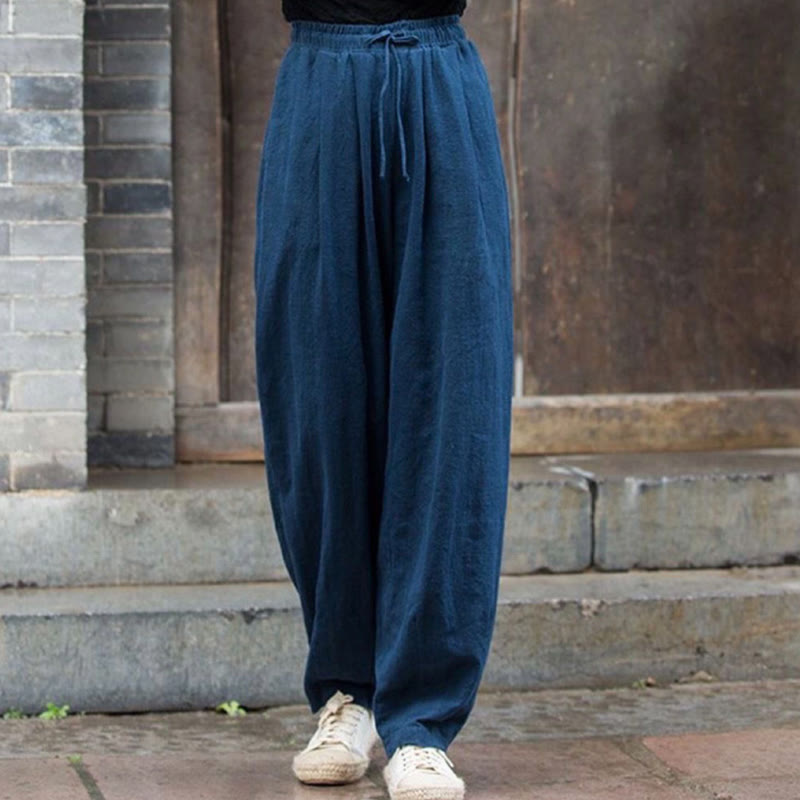 Buddha Stones Plain Design Baumwolle Damenhose - SteelBlue - US14, UK/AU18, EU46 (4XL) - image 12
