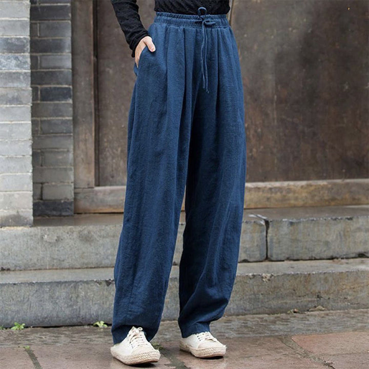 Buddha Stones Plain Design Baumwolle Damenhose - image 14