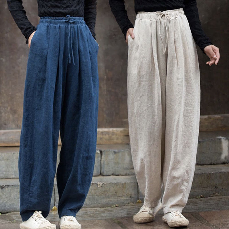 Buddha Stones Plain Design Baumwolle Damenhose - image 10