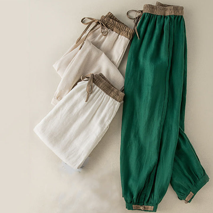 Buddha Stones – Schlichte Haremshose aus Baumwolle mit Kordelzug und Taschen für Damen - image 9