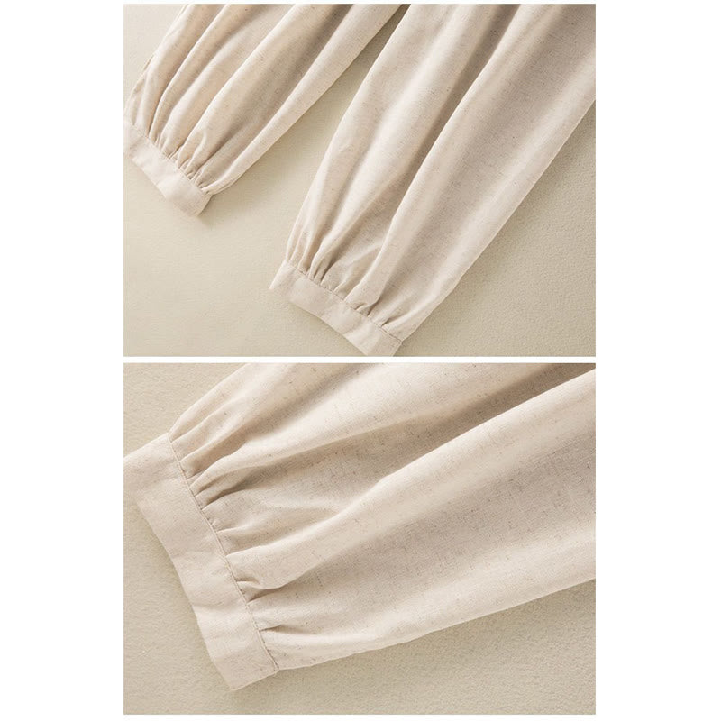 Buddha Stones – Schlichte Haremshose aus Baumwolle mit Kordelzug und Taschen für Damen - image 6