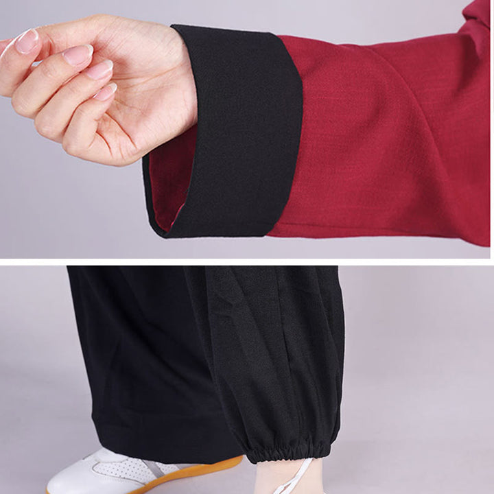 Buddha Stones 2-teiliges Herbst-Winter-Kleidungsset mit Frosch-Knopf, Tai Chi, Meditation, Qigong, Zen-Praxis, Unisex, Baumwolle, Leinen - image 9