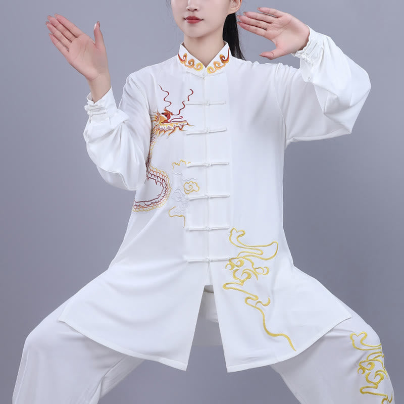 Buddha Stones, 2-teilig, Herbst-Stickerei, Drachen-/Frosch-Knopf, Tai Chi, Meditation, Qigong, Zen-Praxis, Unisex-Baumwoll-Kleidungsset - image 9