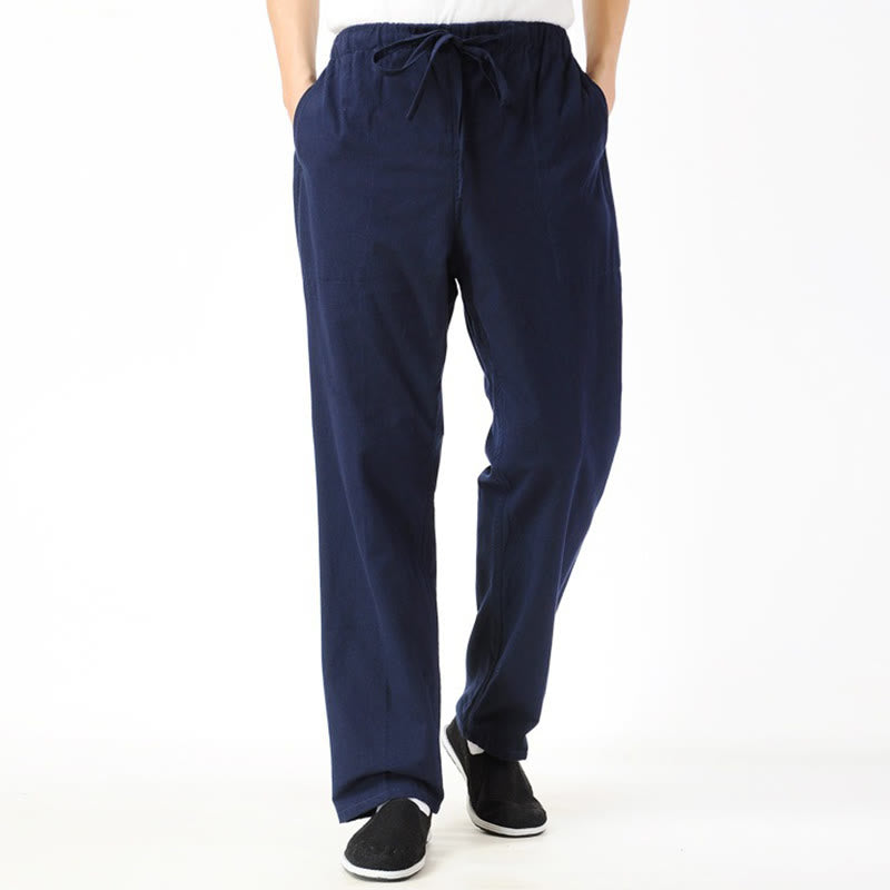 Buddha Stones Fall Einfarbige Herrenhose mit Kordelzug und Taschen - image 1