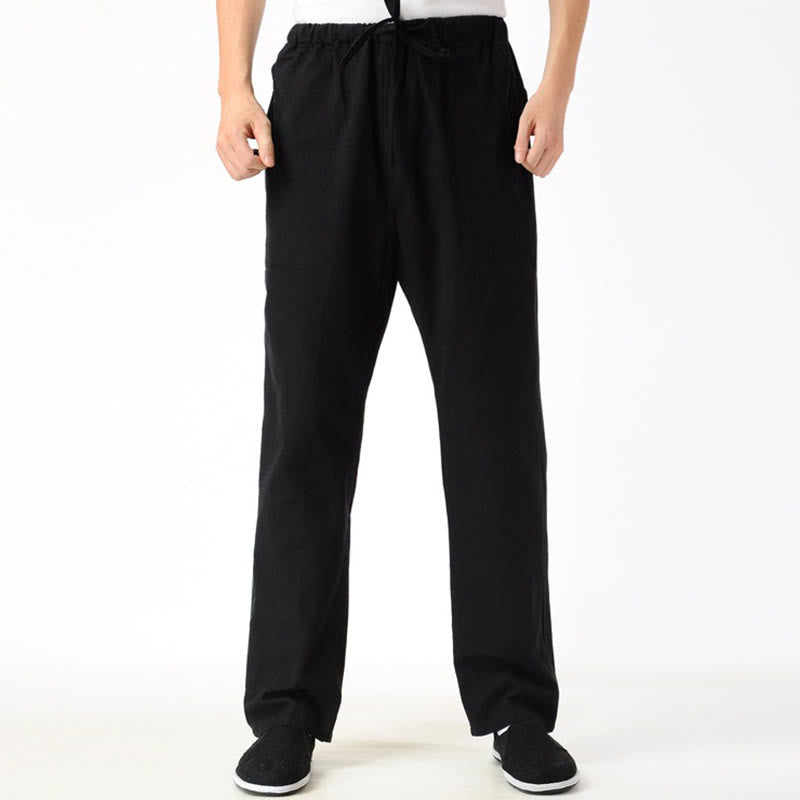 Buddha Stones Fall Einfarbige Herrenhose mit Kordelzug und Taschen - image 4