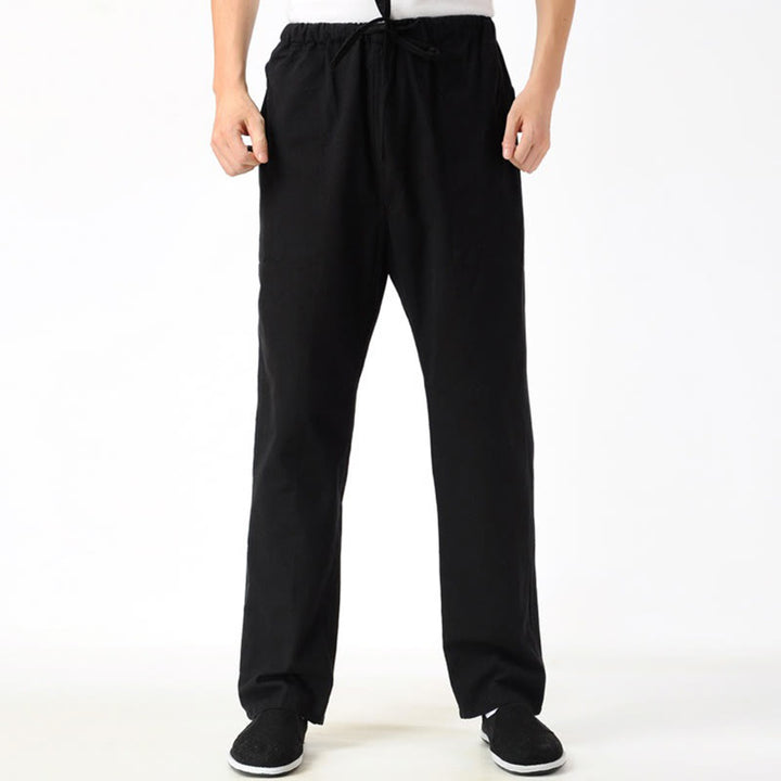 Buddha Stones Fall Einfarbige Herrenhose mit Kordelzug und Taschen - image 4