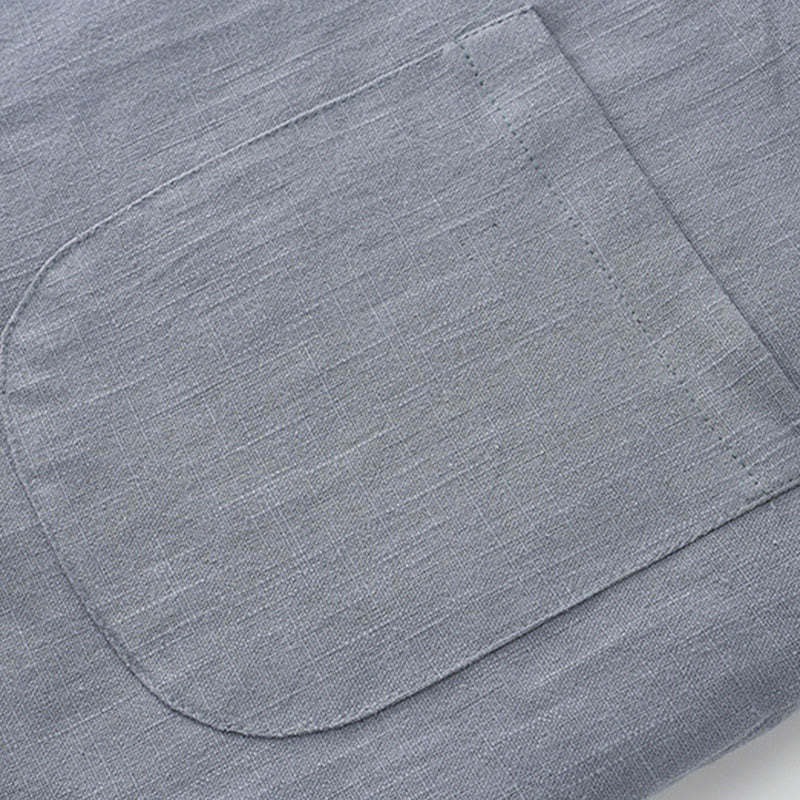 Buddha Stones Winter Herren Froschknopf Tang Anzug Leinen Baumwolle Fleece gefüttert Jacke Hemd mit Taschen - image 7