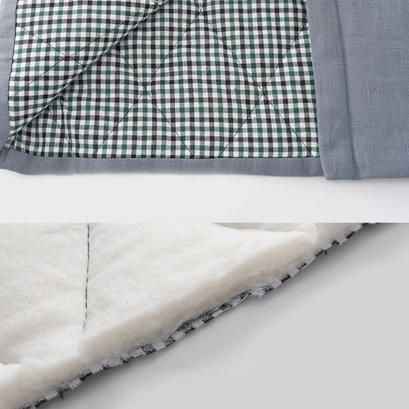 Buddha Stones Winter Herren Froschknopf Tang Anzug Leinen Baumwolle Fleece gefüttert Jacke Hemd mit Taschen - image 11